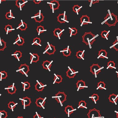 Çubuk simgeli Line Drum siyah arkaplanda izole edilmiş kusursuz desen. Müzik işareti. Müzik aleti sembolü. Vektör.