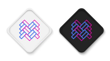 Parke Çizgisi simgesi beyaz arkaplanda izole edildi. Renkli taslak konsepti. Vektör