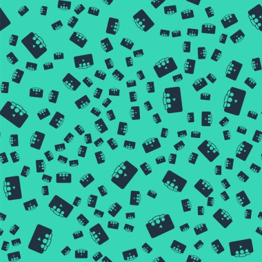 Siyah Çevrimiçi sınıf simgesi yeşil arkaplandaki kusursuz deseni izole etti. Çevrimiçi eğitim kavramı. Vektör