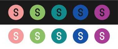 Pusula güney simgesini siyah beyaz arkaplanda izole et. Rüzgâr yön bulma sembolü. Rüzgar gül işareti. Vektör