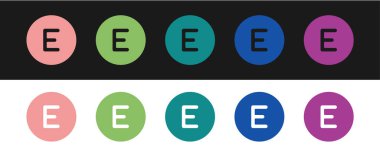 Set Compass west icon isolated on black and white background. Windrose navigation symbol. Wind rose sign.  Vector