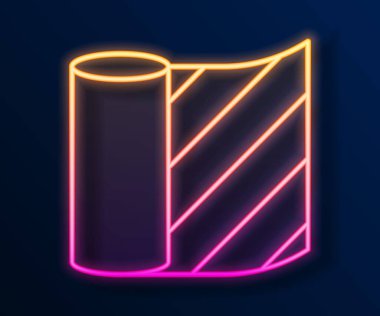 Parlayan neon çizgisi duvar kağıdı simgesi siyah arkaplanda izole edildi. Vektör