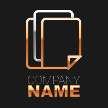 Satır Dosya simgesi siyah arkaplanda izole edildi. Kontrol listesi simgesi. İş konsepti. Renkli taslak konsepti. Vektör