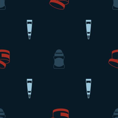 Krem ya da losyon kozmetik tüpü, deodorant rulosu ve pürüzsüz desen. Vektör