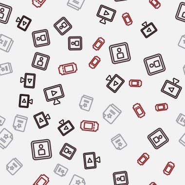 Satır Online oyun videosu, Play Video, Senaryo ve Sinema biletini sorunsuz bir şekilde ayarla. Vektör