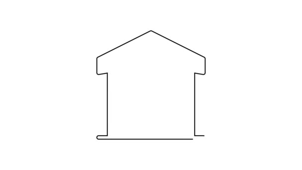 Ligne noire Prix de l'entrepôt icône isolée sur fond blanc. Animation graphique de mouvement vidéo 4K — Video