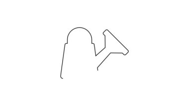 Siyah çizgi Su Kutusu simgesi beyaz arkaplanda izole edildi. Sulama sembolü. 4K Video hareketli grafik canlandırması