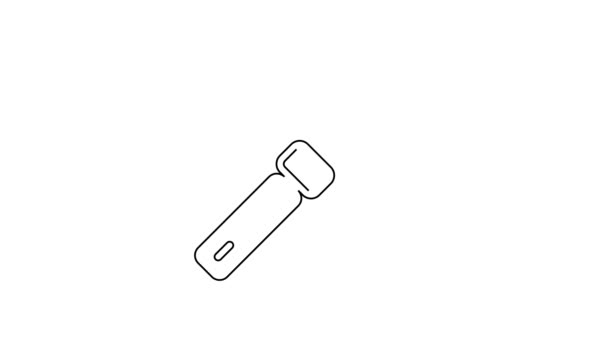 Línea negra Icono del destornillador aislado sobre fondo blanco. Símbolo herramienta de servicio. Animación gráfica de vídeo 4K — Vídeo de stock