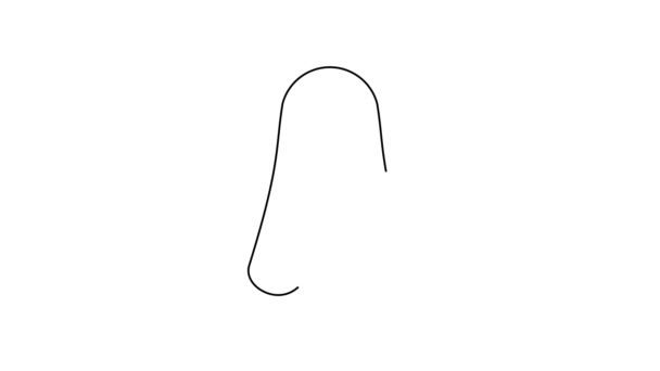 Черная линия иконка Призрак выделена на белом фоне. Счастливого Хэллоуина. Видеографическая анимация 4K — стоковое видео