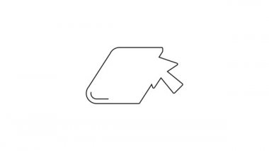 Siyah çizgi çevrimiçi kitap simgesi beyaz arkaplanda izole edildi. İnternet eğitimi konsepti, e-öğrenme kaynakları, uzak online kurslar. 4K Video hareketli grafik canlandırması