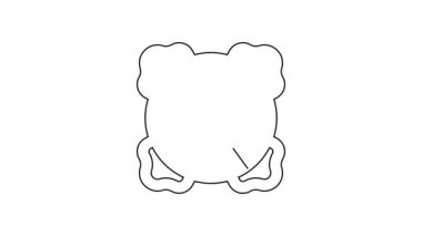 Siyah çizgi Lifebuoy simgesi beyaz arkaplanda izole edildi. Can simidi sembolü. 4K Video hareketli grafik canlandırması