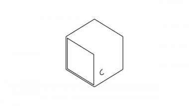 Beyaz arkaplanda siyah çizgi oyun zar simgesi izole. Kumarhane kumarı. 4K Video hareketli grafik canlandırması