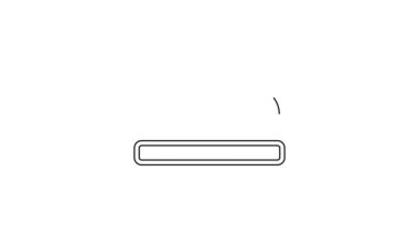 Siyah çizgi tavuk yumurtası simgesi beyaz arkaplanda izole edilmiş. 4K Video hareketli grafik canlandırması