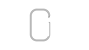 Siyah çizgi Meteoroloji termometresi beyaz zeminde izole edilmiş ısı ve soğuk ikonu ölçüyor. Termometre termometresi sıcak ya da soğuk hava gösteriyor. 4K Video hareketli grafik canlandırması