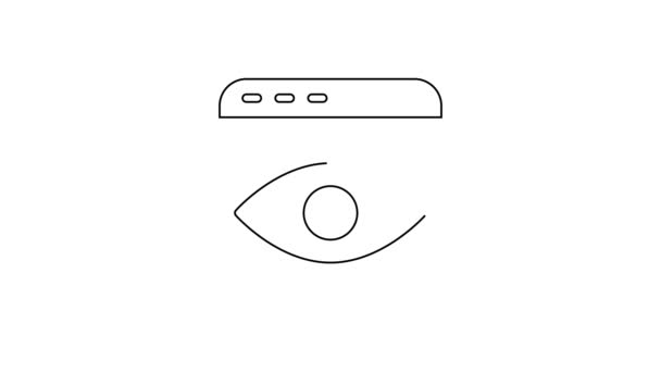 Línea negra Icono de recopilación de información personal aislado sobre fondo blanco. Recogida de datos personales. Animación gráfica de vídeo 4K — Vídeos de Stock