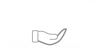 Beyaz zemin üzerinde dolar sembolü olan siyah çizgi yağı damlası. Petrol fiyatı. Petrol ve petrol endüstrisi. 4K Video hareketli grafik canlandırması