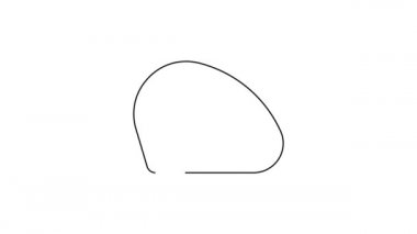 Siyah çizgi yarış başlığı simgesi beyaz arkaplanda izole edildi. Olağanüstü bir spor. Spor malzemeleri. 4K Video hareketli grafik canlandırması