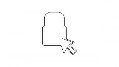 Siyah çizgi kilidi simgesi beyaz arkaplanda izole edildi. Asma kilit işareti. Güvenlik, güvenlik, koruma, gizlilik kavramı. 4K Video hareketli grafik canlandırması