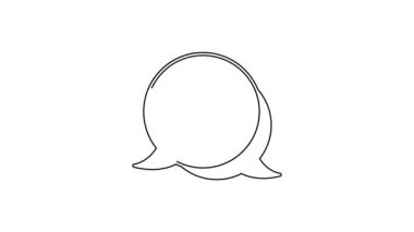 Siyah çizgi kilidi simgesi beyaz arkaplanda izole edildi. Asma kilit işareti. Güvenlik, güvenlik, koruma, gizlilik kavramı. 4K Video hareketli grafik canlandırması