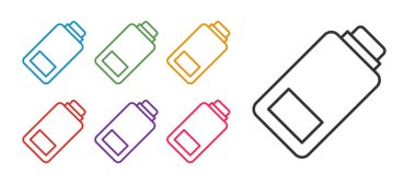 Batarya şarj seviyesi gösterge simgesini beyaz arkaplanda izole et. Simgeleri renklendirin. Vektör