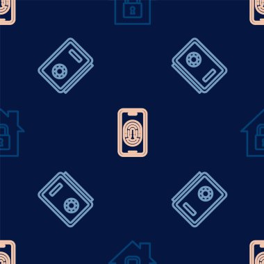 Hat Evi 'ni koruma altına alın. Güvenli ve Mobil. Parmak izi tarayıcısını kusursuz bir şekilde yerleştirin. Vektör