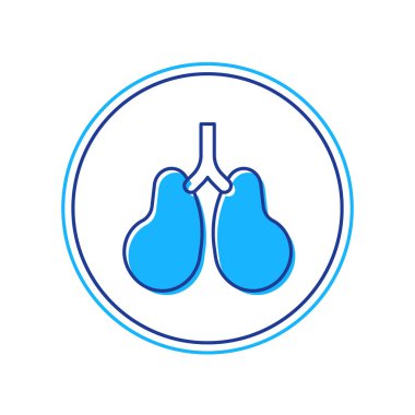 Doldurulmuş Ciğerler simgesi beyaz arkaplanda izole edildi. Vektör.