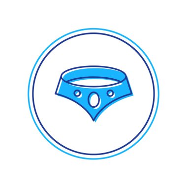 Doldurulmuş kolye simgesi beyaz arkaplanda izole edildi. Vektör