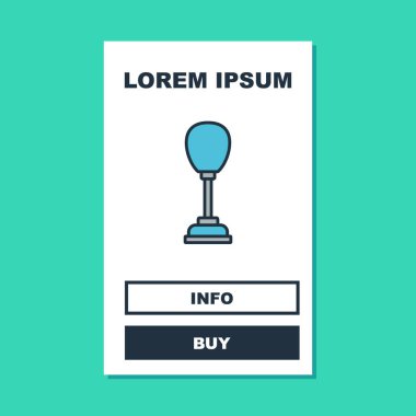 İçi doldurulmuş kum torbası simgesi turkuaz arka planda izole edilmiş. Vektör