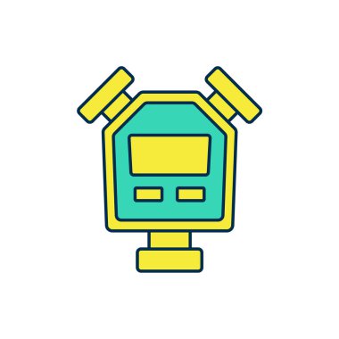 Doldurulmuş Stopwatch simgesi beyaz arkaplanda izole edildi. Zaman göstergesi. Kronometre işareti. Vektör