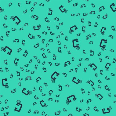 Siyah Kıskaç ve vida araç simgesi yeşil arka planda izole edilmiş pürüzsüz desen. Çilingir aleti. Vektör