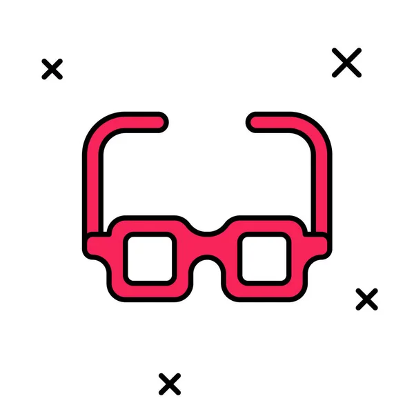 Filled Outline Glasses Icon Isolated White Background Eyeglass Frame Symbol — Stock Vector