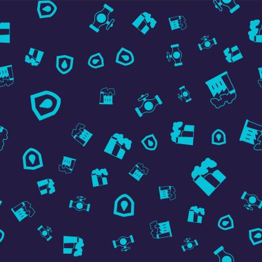 Kalkanlara yağ damlası koyun, ve gaz endüstriyel fabrikası, vanalı ve pürüzsüz desenli boru. Vektör