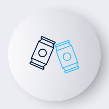 Çizgi Birası simgesi beyaz arkaplanda izole edilebilir. Renkli taslak konsepti. Vektör