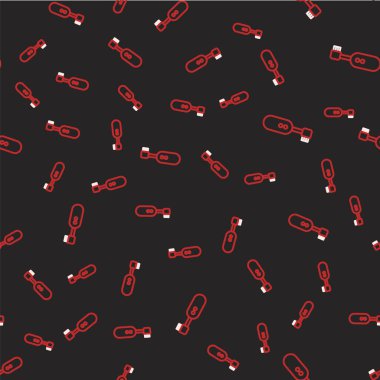 Line Electric diş fırçası simgesi siyah arkaplanda izole edilmiş kusursuz desen. Vektör