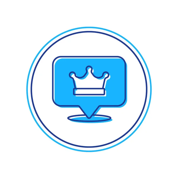 Contour rempli Roi couronne icône isolée sur fond blanc. Vecteur — Image vectorielle
