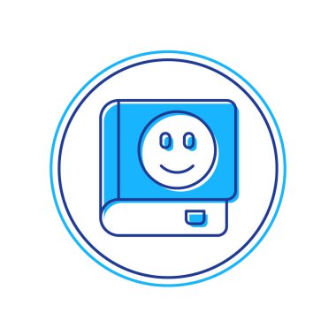 Doldurulmuş Kitap simgesi beyaz arkaplanda izole edildi. Vektör