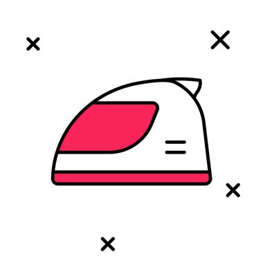 Beyaz arkaplanda izole edilmiş ana hatlı yarış başlığı simgesi. Vektör