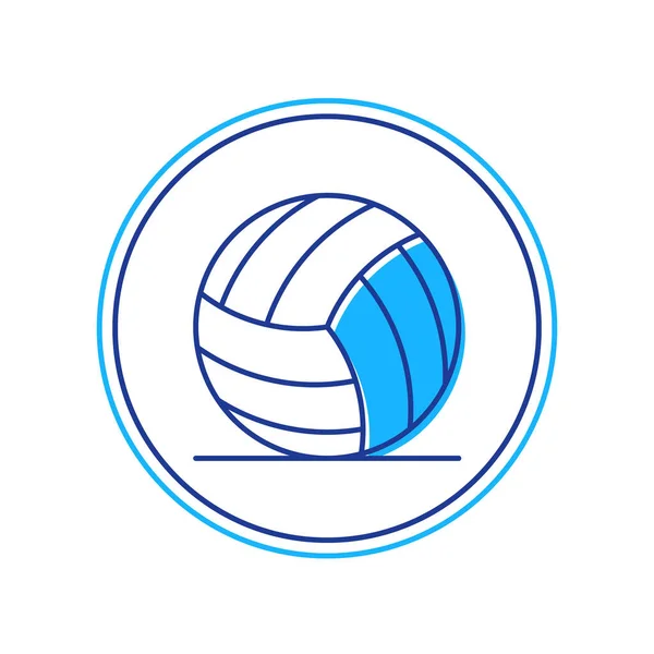 Gefüllte Umrisse Volleyball-Symbol isoliert auf weißem Hintergrund. Sportgeräte. Vektor — Stockvektor