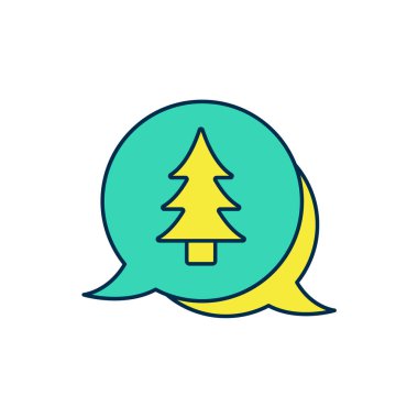 Doldurulmuş ağaç simgesi beyaz arkaplanda izole edildi. Orman sembolü. Vektör