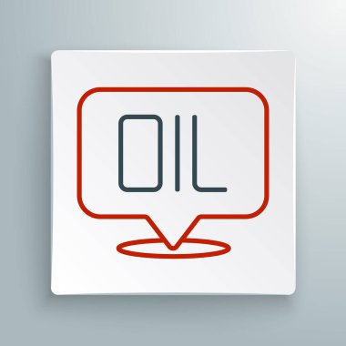 Satır Kelimesi yağ simgesi beyaz arkaplanda izole. Renkli taslak konsepti. Vektör