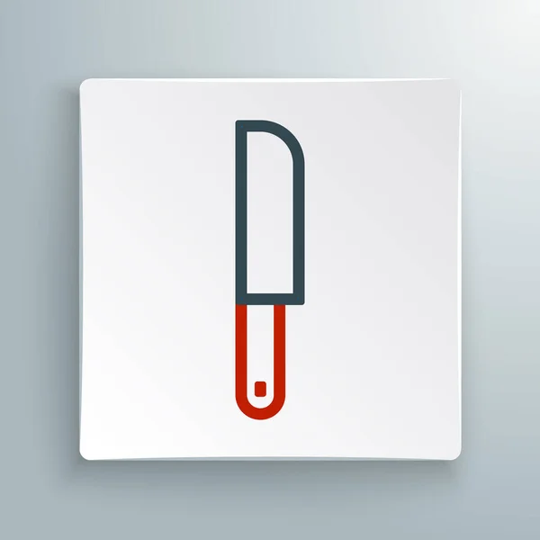 Line Knife Symbol isoliert auf weißem Hintergrund. Bestecksymbol vorhanden. Buntes Rahmenkonzept. Vektor — Stockvektor
