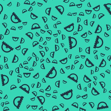 Derece simgesini ölçmek için siyah açılı ızgara yeşil arkaplanda izole edilmiş kusursuz desen. Eğim ölçer. Ölçme aleti. Geometrik sembol. Vektör