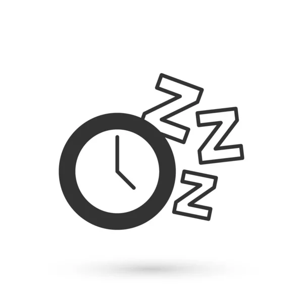 Grey Alarm clock icon isolated on white background. Wake up, get up concept. Time sign. Vector — Stock Vector