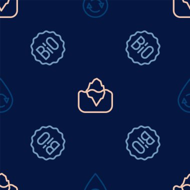 Geri dönüşüm hattını temiz suya çevir, bio ve Iceberg için Banner 'ı pürüzsüz düzene sok. Vektör