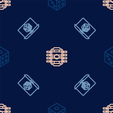 Çizgi oyunu zarlarını ve masa futbolunu kusursuz dizilime ayarla. Vektör