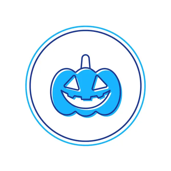 Esquema rellenado Icono de calabaza aislado sobre fondo blanco. Feliz fiesta de Halloween. Vector — Vector de stock