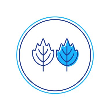 Doldurulmuş Yaprak simgesi beyaz arkaplanda izole edildi. İşaret bırakıyor. Taze doğal ürün sembolü. Vektör