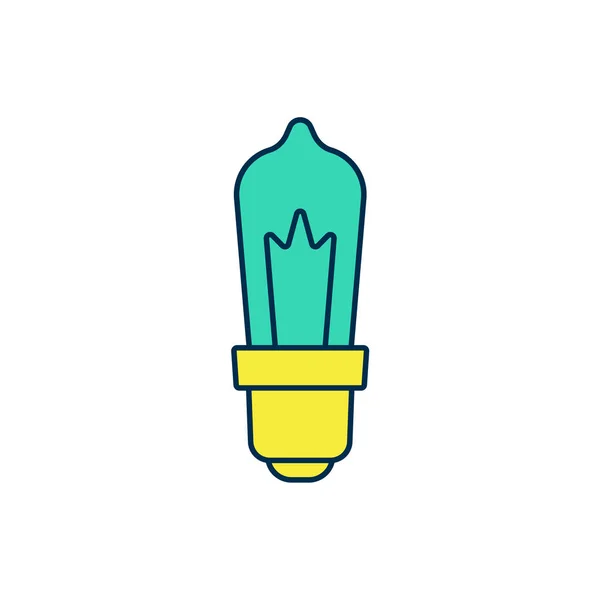 Esboço preenchido Lâmpada com conceito de ícone de ideia isolado no fundo branco. Símbolo de energia e ideia. Conceito de inspiração. Vetor — Vetor de Stock