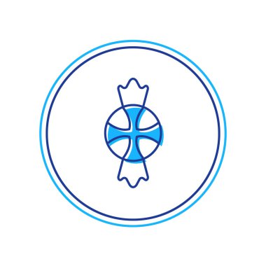 Şekerleme simgesi dolduruldu, beyaz arkaplanda izole edildi. Mutlu Noeller ve mutlu yıllar. Vektör