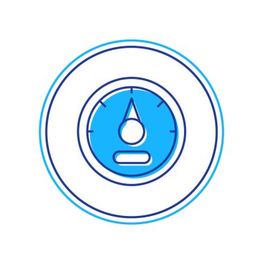 Doldurulmuş motor gaz göstergesi simgesi beyaz arkaplanda izole edildi. Yakıt göstergesi boş. Tam depo göstergesi. Vektör